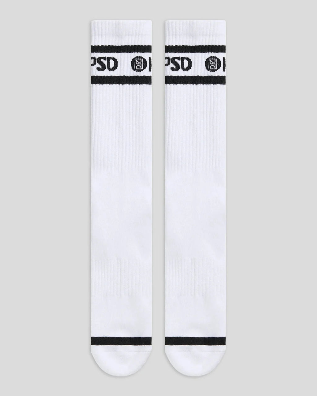 3 Pack - Logo Stripe Crew - White