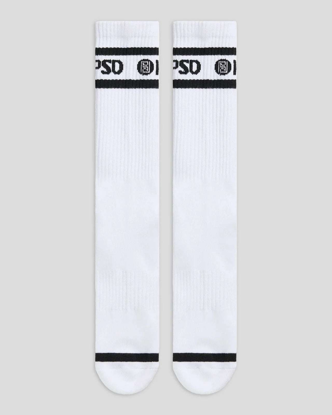 3 Pack - Logo Stripe Crew - White
