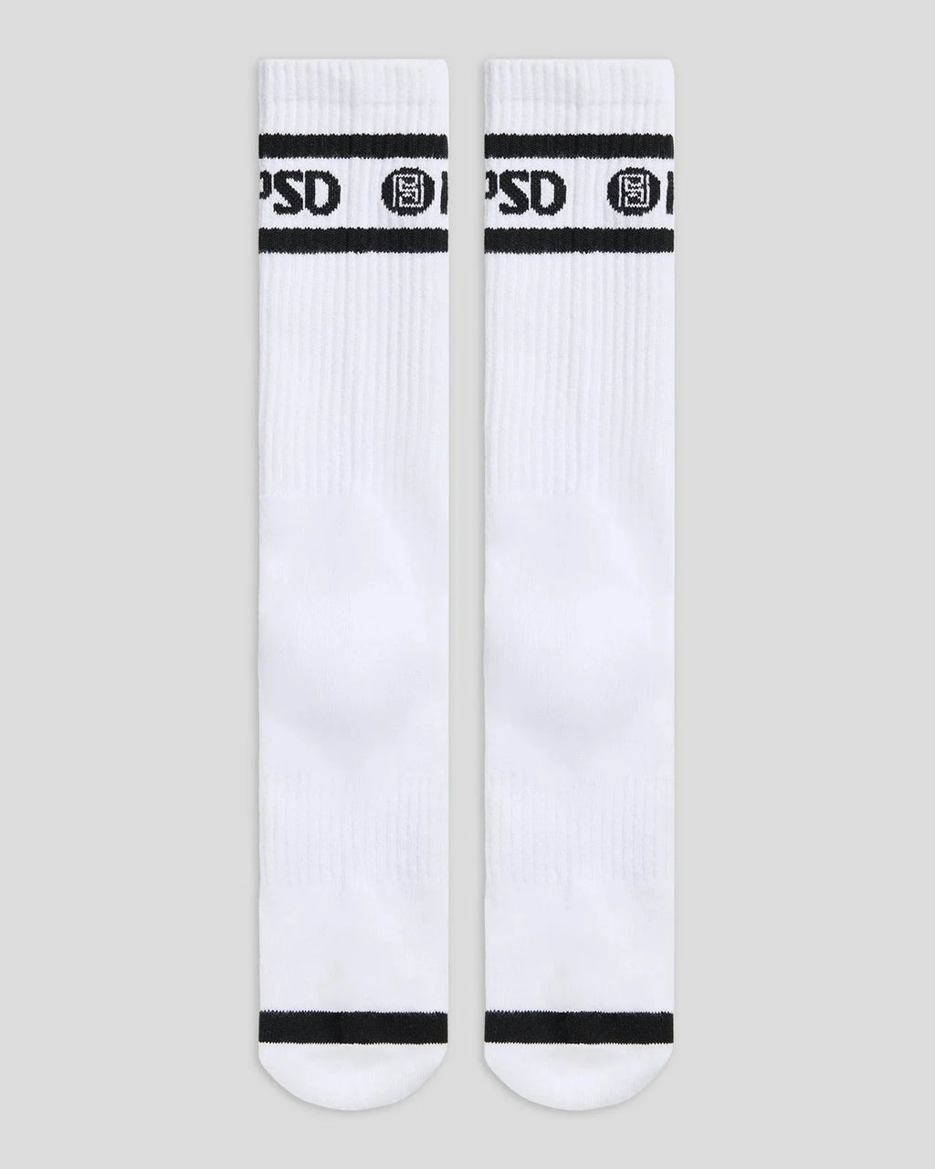 3 Pack - Logo Stripe Crew - White