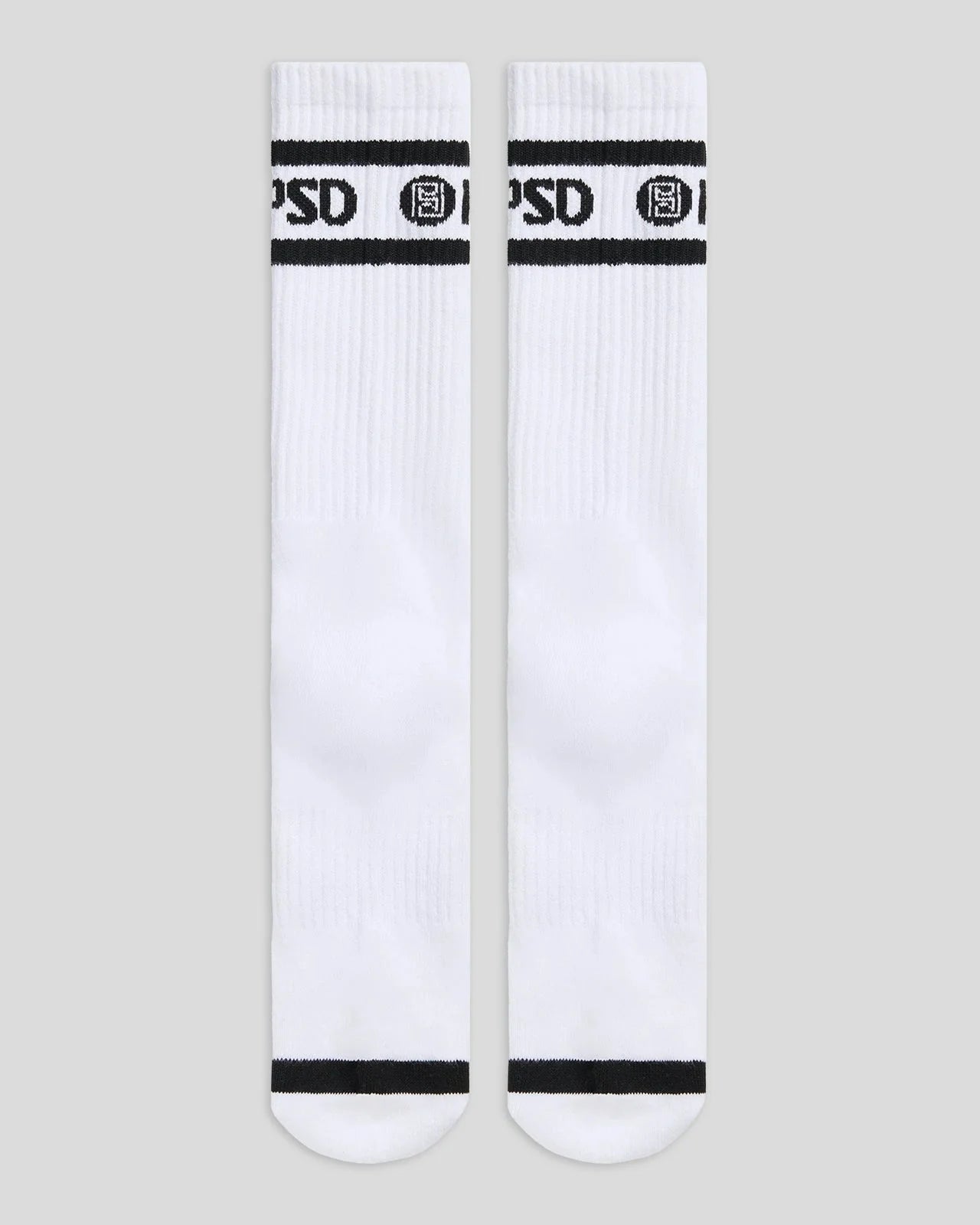 3 Pack - Logo Stripe Crew - White
