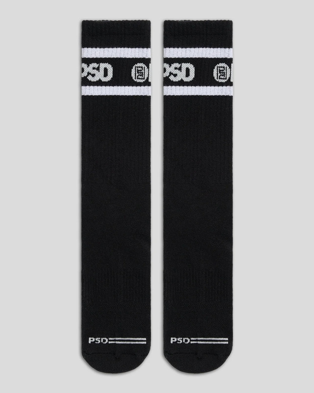 3 Pack - Logo Stripe Crew - Black