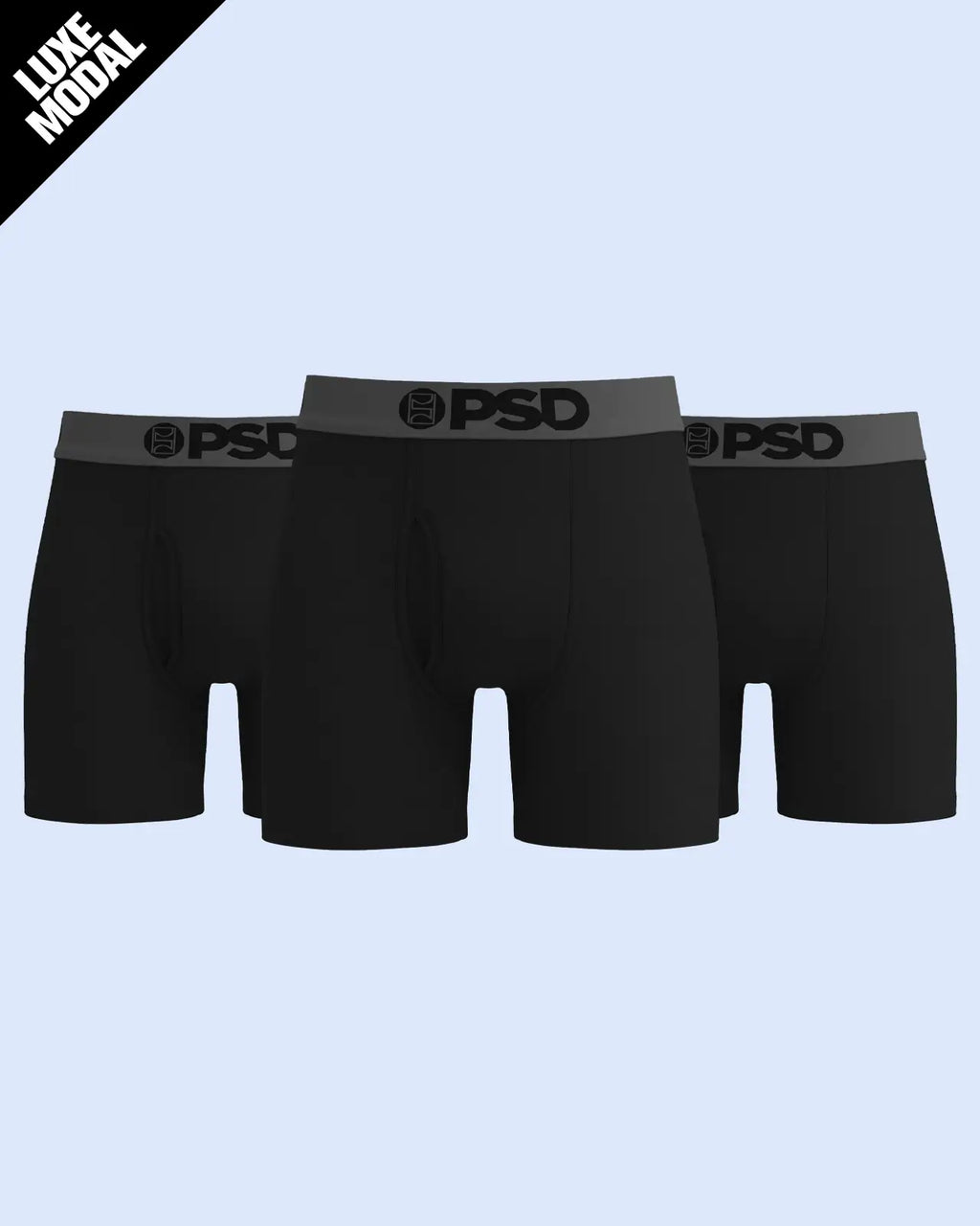 Luxe Modal 3 Pack - Black Grey