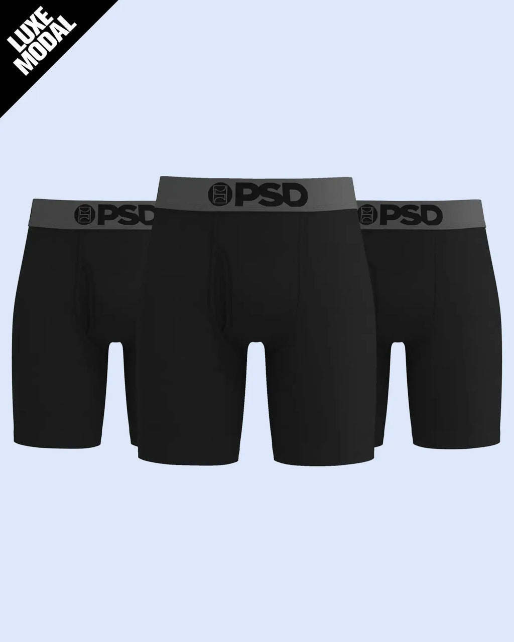 Luxe Modal 3 Pack - Black Grey